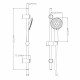 Душевой комплект Esko с лейкой со стойкой черный (SCS855Black)
