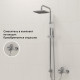 Душевой комплект WasserKraft с верхним душем с лейкой хром (A017)