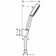 Душевой комплект Hansgrohe Pulsify с лейкой с держателем черный матовый (24301670)