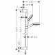 Душевой комплект Hansgrohe Crometta с лейкой со стойкой хром/белый (26533400)