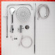 Душевой комплект Milardo Shower Set с верхним душем с лейкой хром (3703F24M76)