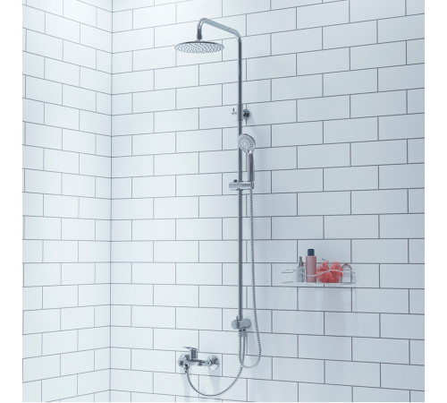 Душевой комплект Milardo Shower Set с верхним душем с лейкой хром (3703F24M76) Душевой комплект Milardo Shower Set с верхним душем с лейкой хром (3703F24M76)
