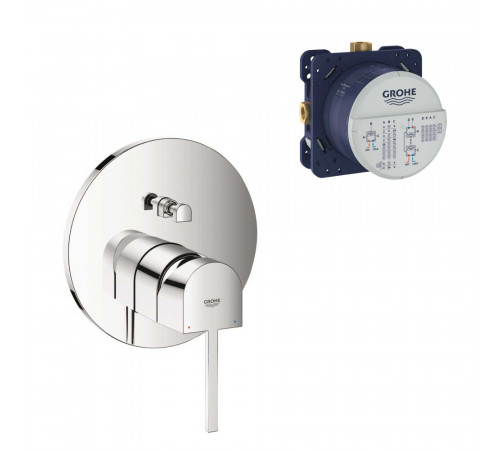 Смеситель для душа встраиваемый Grohe Plus однорычажный с механизмом в комплекте хром (24060003/35600000) Смеситель для душа встраиваемый Grohe Plus однорычажный с механизмом в комплекте хром (24060003/35600000)