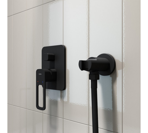 Подключение шланга Iddis Built-in Shower Accessories с держателем латунь черное (003BL01i62) Подключение шланга Iddis Built-in Shower Accessories с держателем латунь черное (003BL01i62)