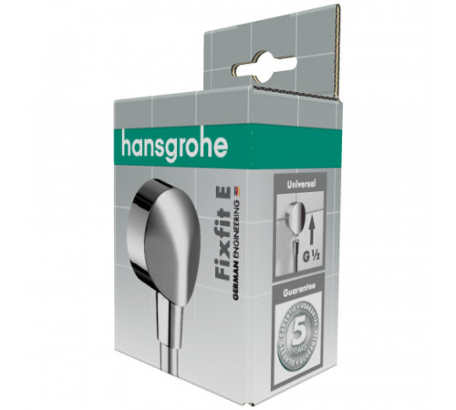 Подключение шланга Hansgrohe FixFit без держателя пластик хром (27454000) Подключение шланга Hansgrohe FixFit без держателя пластик хром (27454000)