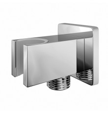 Подключение шланга WasserKraft с держателем латунь хром (A086)