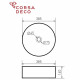 Раковина Corsa Deco Crystal 38 см накладная белая/черная матовая (ABCR38WB)