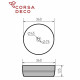 Раковина Corsa Deco Groove 36 см накладная белая (ABGR36)