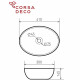 Раковина Corsa Deco WX100 41 см накладная черная (ABWX41CB)