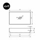 Раковина Lavelly Slimshell 70 см накладная тонкостенная белая (ABSL70)