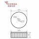 Раковина Corsa Deco Lines 37 см накладная белая (ABLVX37)