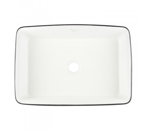 Раковина Corsa Deco Crystal 51 см накладная черная/белая матовая (ABCR51RBW)