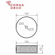 Раковина Corsa Deco Chevron 36 см накладная белая (ABCH36)
