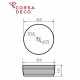 Раковина Corsa Deco Groove 36 см накладная белая/черная матовая (ABGR36WB)