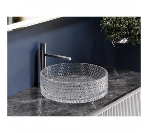 Раковина Ceramicanova Cristal 36 см накладная прозрачная (CN6062) Раковина Ceramicanova Cristal 36 см накладная прозрачная (CN6062)