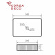 Раковина Corsa Deco Lines 50 см накладная белая матовая (ABLVX50RMW)