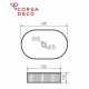 Раковина Corsa Deco Lines 49 см накладная белая матовая (ABLVX49OMW)