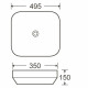 Раковина Corsa Deco WX200 49 см накладная белая (ABWX49R)