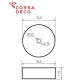 Раковина Corsa Deco FX100 36 см накладная черная/белая матовая (ABFX36BW)