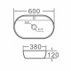 Раковина Corsa Deco WX300 60 см накладная с полочкой белая (ABWX2-60O)