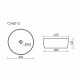 Раковина Ceramicanova Element 42 см накладная белая (CN6013)