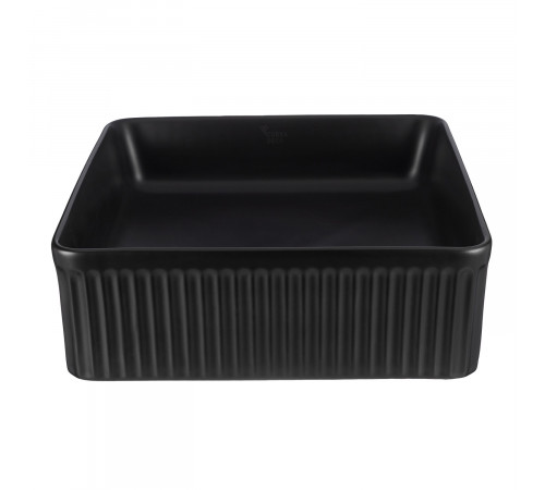 Раковина Corsa Deco Lines 37 см накладная черная (ABLVX37QB)
