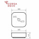 Раковина Corsa Deco WX200 38 см накладная белая (ABWX38Q)