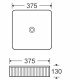 Раковина Corsa Deco Lines 37 см накладная белая (ABLVX37Q)