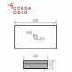 Раковина Corsa Deco Stripe100 60 см накладная белая (ABST60R)