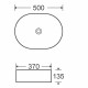 Раковина Corsa Deco WX300 50 см накладная черная (ABWX37OB)