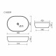 Раковина Ceramicanova Element 60 см накладная белая (CN5009)
