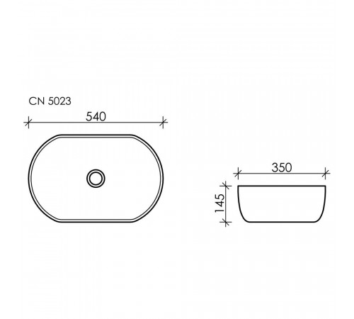 Раковина Ceramicanova Element 54 см накладная белая (CN5023) Раковина Ceramicanova Element 54 см накладная белая (CN5023)