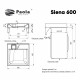 Раковина на стиральную машину Paola Siena 60х60 см (00-00005678)