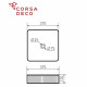 Раковина Corsa Deco Lines 37 см накладная черная (ABLVX37QB)