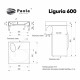 Раковина на стиральную машину Paola Liguria 60х60 см (00-00004475)