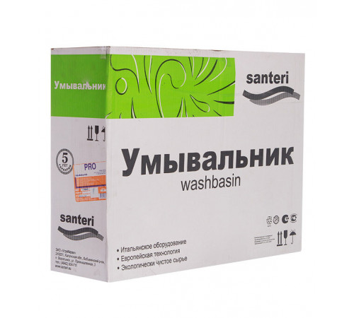 Раковина Santeri Pro 56 см подвесная белая (1.3115.5.S00.10B.0) Раковина Santeri Pro 56 см подвесная белая (1.3115.5.S00.10B.0)