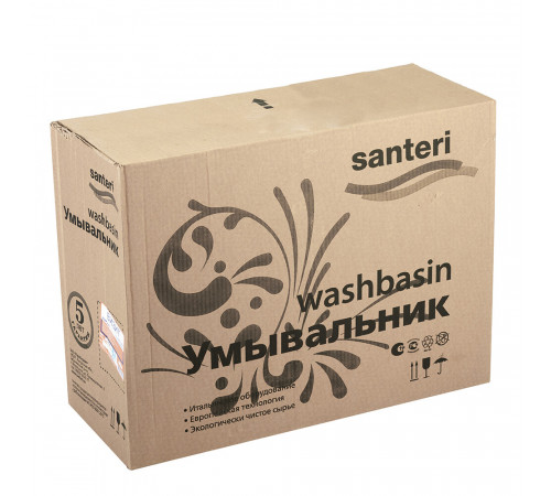 Раковина Santeri Визит 55 см подвесная белая (1.3115.3.S00.11B.0) Раковина Santeri Визит 55 см подвесная белая (1.3115.3.S00.11B.0)