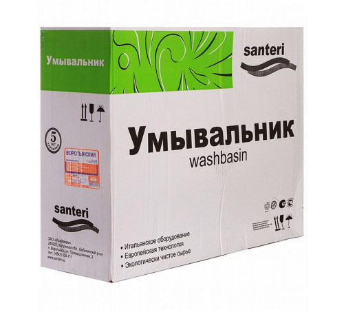 Раковина Santeri Воротынский 57 см подвесная белая (1.3111.7.S00.10B.0) Раковина Santeri Воротынский 57 см подвесная белая (1.3111.7.S00.10B.0)
