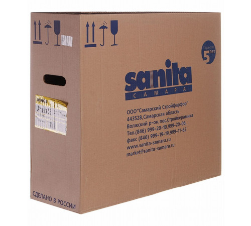 Раковина Sanita Аттика 55 см подвесная белая (ATC55SAWB01) Раковина Sanita Аттика 55 см подвесная белая (ATC55SAWB01)