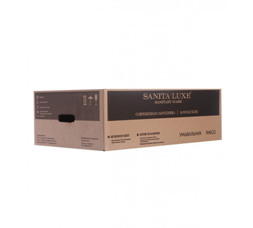 Раковина Sanita Luxe Ringo 53 см накладная белая (RNGSLWB01) Раковина Sanita Luxe Ringo 53 см накладная белая (RNGSLWB01)