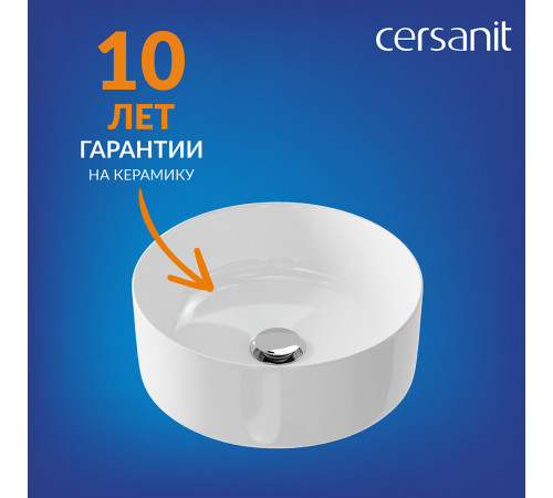 Раковина Cersanit Crea 38 см накладная белая (64754) Раковина Cersanit Crea 38 см накладная белая (64754)
