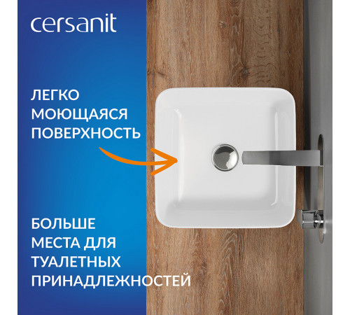 Раковина Cersanit Crea 35 см накладная белая (64753) Раковина Cersanit Crea 35 см накладная белая (64753)