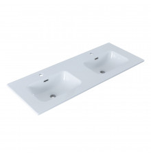 Раковина для тумбы Aquanet Flat 120 см двойная