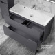 Комплект тумба с раковиной Raval Wector 100 см подвесная антрацит (Wct.01.100/P/A/MD)