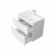 Комплект тумба с раковиной Raval Wector 70 см подвесная белая (Wct.01.70/P/W/MD)