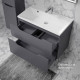 Комплект тумба с раковиной Raval Wector 80 см подвесная антрацит (Wct.01.80/P/A/MD)