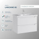 Комплект тумба с раковиной Sanstar Lanciano 80 см подвесная белая (306.1-1.5.1.К)