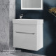 Комплект тумба с раковиной Raval Brik 65 см подвесная белая (Brk.01.65/P/W/RL)