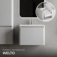 Комплект тумба с раковиной Raval Welto 60 см подвесная белая (Wel.01.60/P/W/RL)