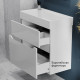 Комплект тумба с раковиной Raval Brik 65 см подвесная белая (Brk.01.65/P/W/RL)